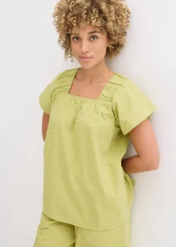 Clearance Tunikabluse aus Baumwoll-Seersucker Damen Bekleidung·Jacken & Mäntel|Blusen & Tuniken