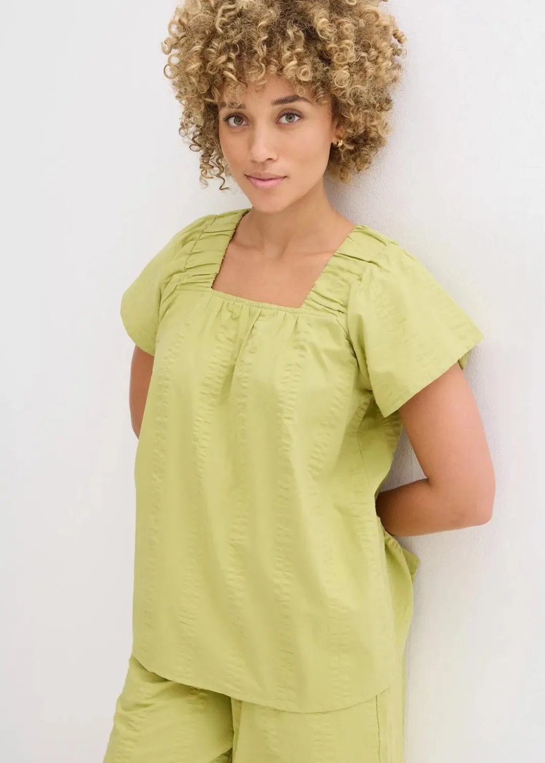 Clearance Tunikabluse aus Baumwoll-Seersucker Damen Bekleidung·Jacken & Mäntel|Blusen & Tuniken