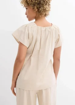 Hot Tunikabluse aus Baumwoll-Seersucker Damen Blusen & Tuniken|Bekleidung·Jacken & Mäntel