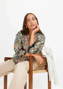 Damen bonprix Bekleidung·Jacken & Mäntel|Blusen & Tuniken|Tunikabluse aus fließendem Satin