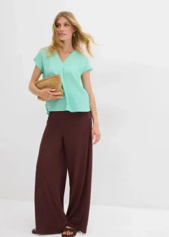 Damen bonprix Blusen & Tuniken|Bekleidung·Jacken & Mäntel|Tunikabluse aus fließendem Viskose-Mix