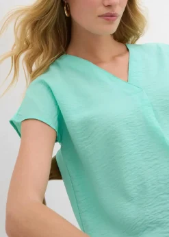 Damen bonprix Blusen & Tuniken|Bekleidung·Jacken & Mäntel|Tunikabluse aus fließendem Viskose-Mix