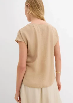 Damen bonprix Bekleidung·Jacken & Mäntel|Blusen & Tuniken|Tunikabluse aus fließendem Viskose-Mix