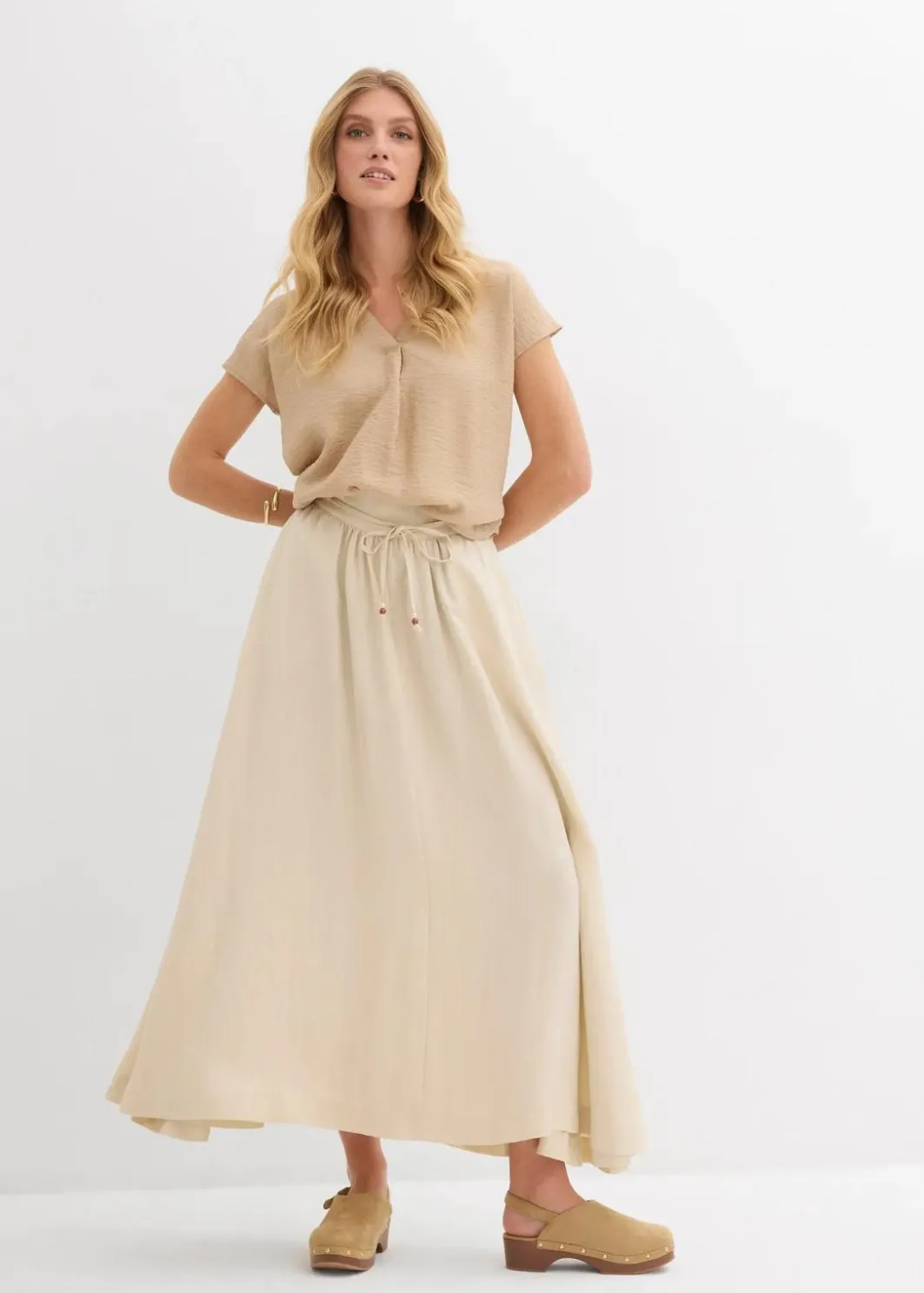 Damen bonprix Bekleidung·Jacken & Mäntel|Blusen & Tuniken|Tunikabluse aus fließendem Viskose-Mix