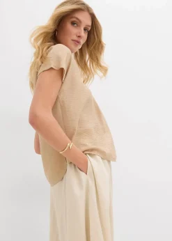 Damen bonprix Bekleidung·Jacken & Mäntel|Blusen & Tuniken|Tunikabluse aus fließendem Viskose-Mix