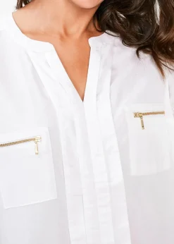 Damen bonprix Bekleidung·Jacken & Mäntel|Nachhaltigere Materialien|Tunikabluse aus fließender Viskose