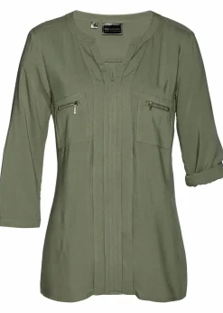 Damen bonprix Blusen & Tuniken|Nachhaltigere Materialien|Tunikabluse aus fließender Viskose