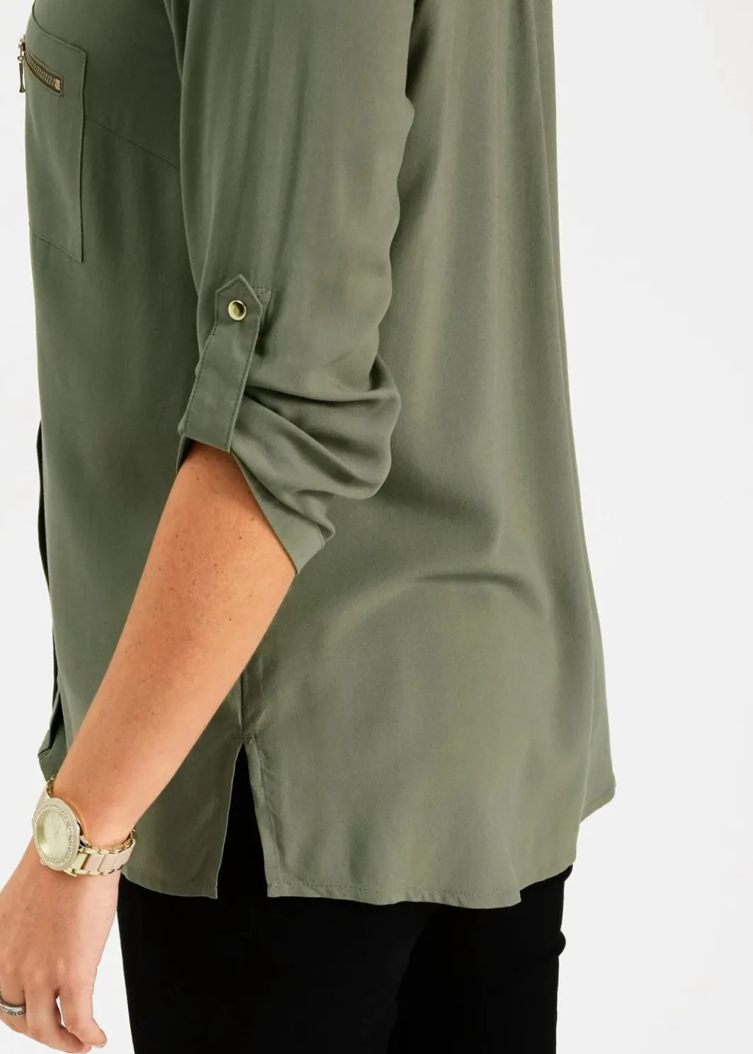 Damen bonprix Blusen & Tuniken|Nachhaltigere Materialien|Tunikabluse aus fließender Viskose