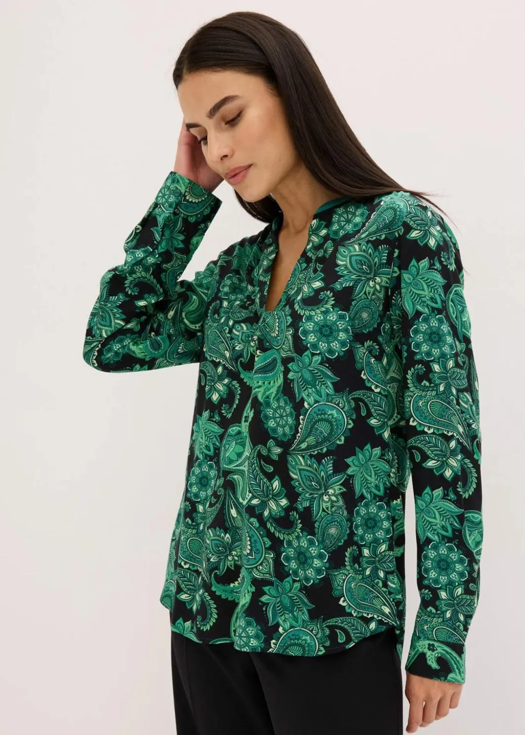 Damen bonprix Blusen & Tuniken|Nachhaltigere Materialien|Tunikabluse aus fließender Viskose