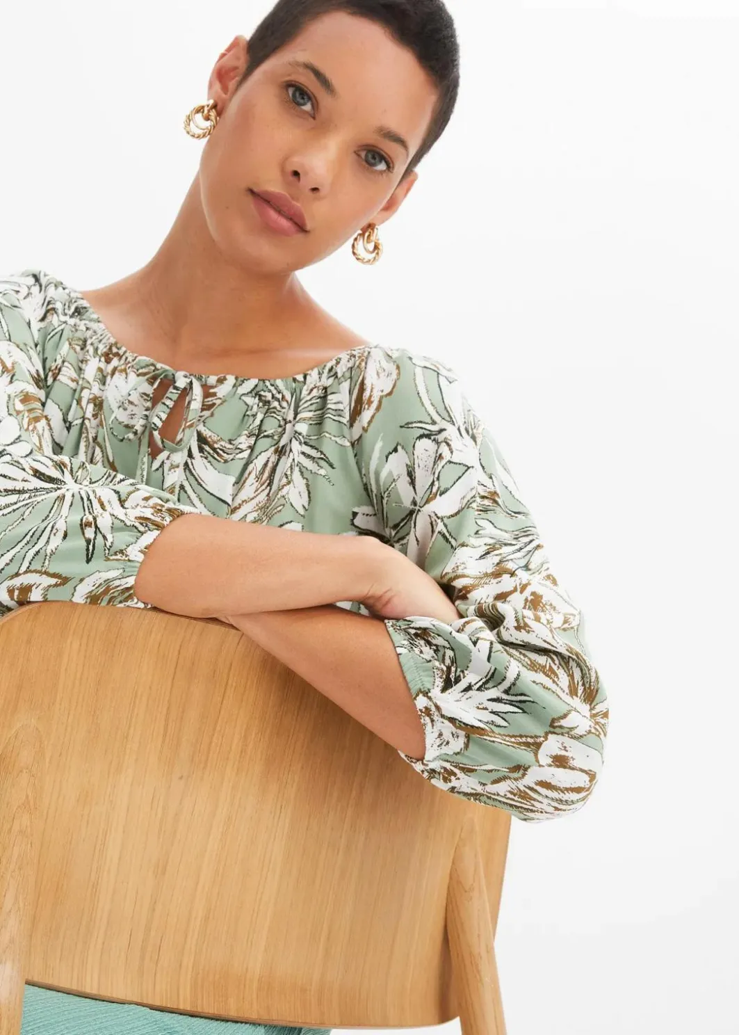 Damen bonprix Bekleidung·Jacken & Mäntel|Blusen & Tuniken|Tunikabluse aus fließender Viskose