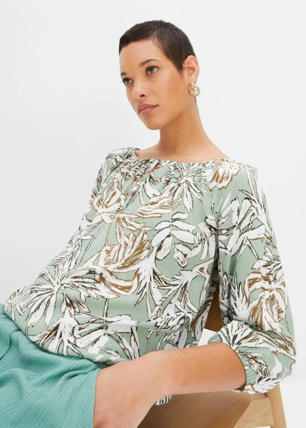 Damen bonprix Bekleidung·Jacken & Mäntel|Blusen & Tuniken|Tunikabluse aus fließender Viskose