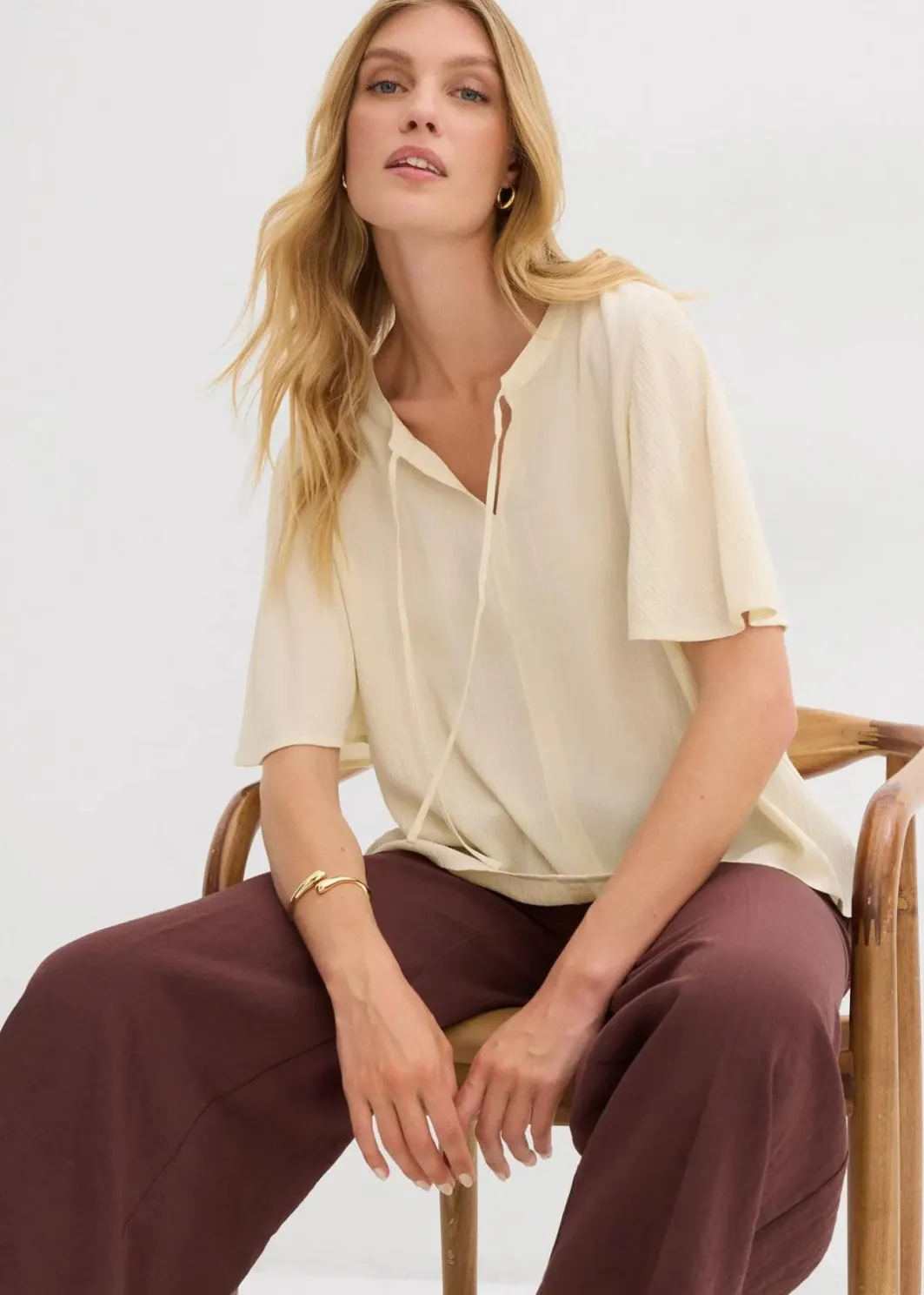 Damen bonprix Bekleidung·Jacken & Mäntel|Blusen & Tuniken|Tunikabluse aus fließender Viskose