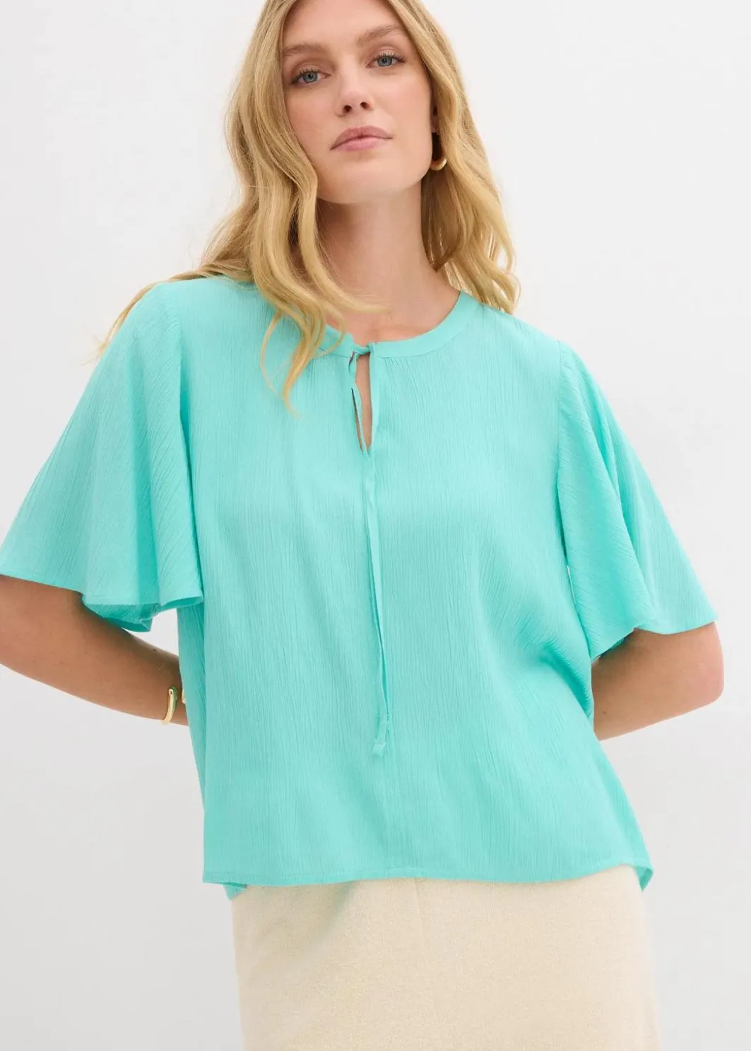 Hot Tunikabluse aus fließender Viskose Damen Blusen & Tuniken|Bekleidung·Jacken & Mäntel