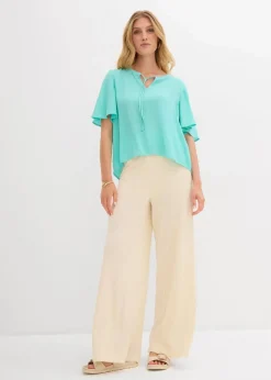 Hot Tunikabluse aus fließender Viskose Damen Blusen & Tuniken|Bekleidung·Jacken & Mäntel