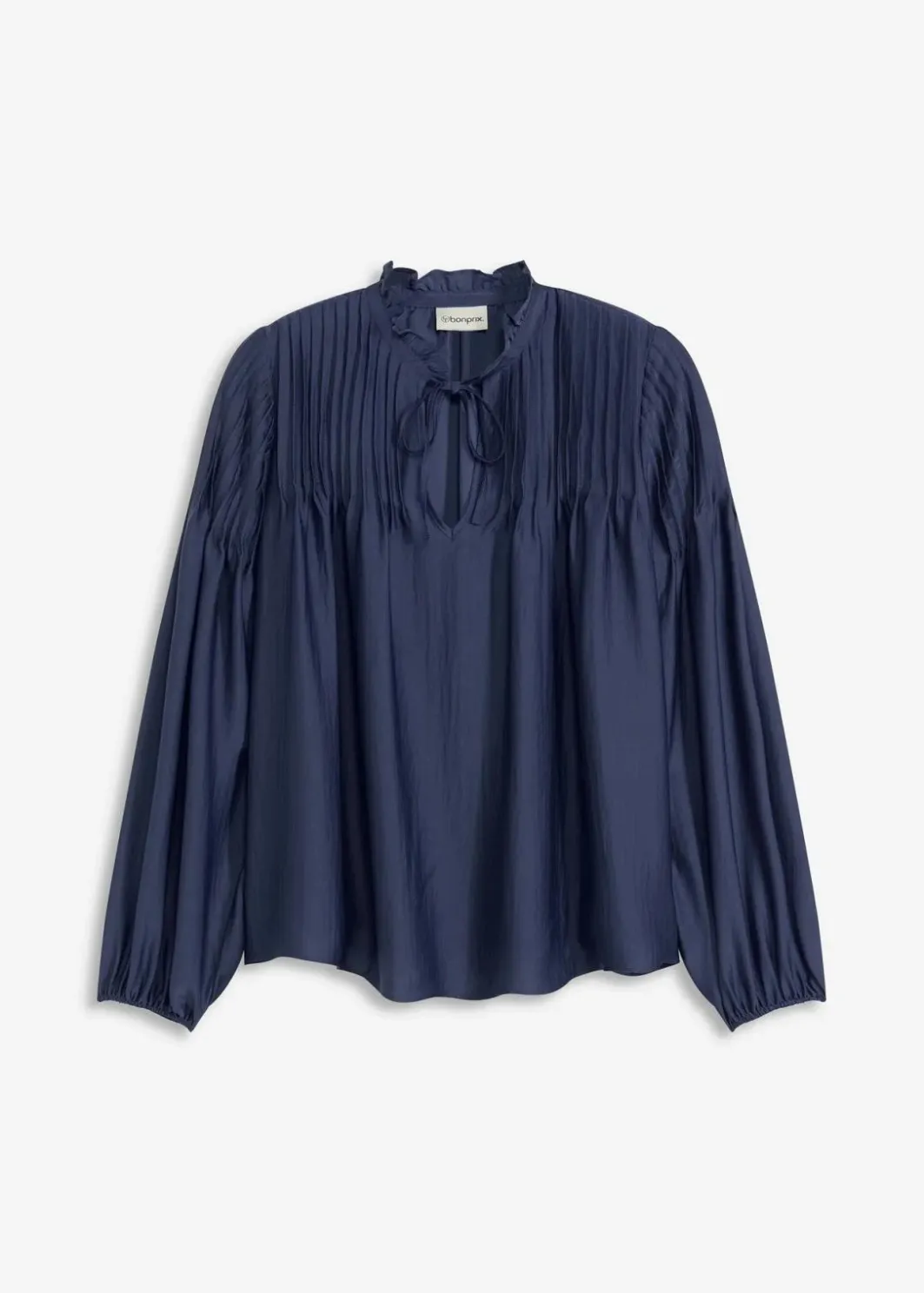 Damen bonprix Bekleidung·Jacken & Mäntel|Blusen & Tuniken|Tunikabluse aus glänzendem Satin mit Biesen