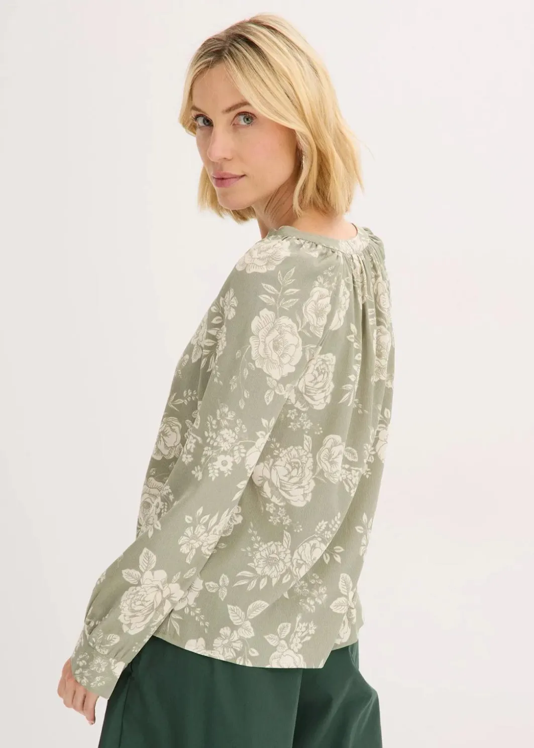 Damen bonprix Blusen & Tuniken|Bekleidung·Jacken & Mäntel|Tunikabluse aus leichtem Crêpe