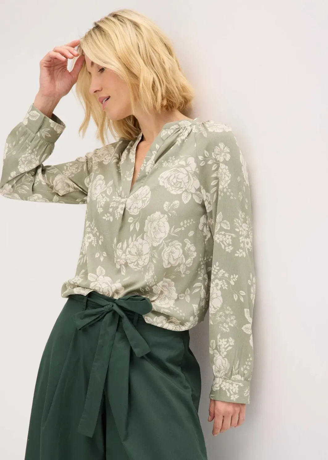 Damen bonprix Blusen & Tuniken|Bekleidung·Jacken & Mäntel|Tunikabluse aus leichtem Crêpe