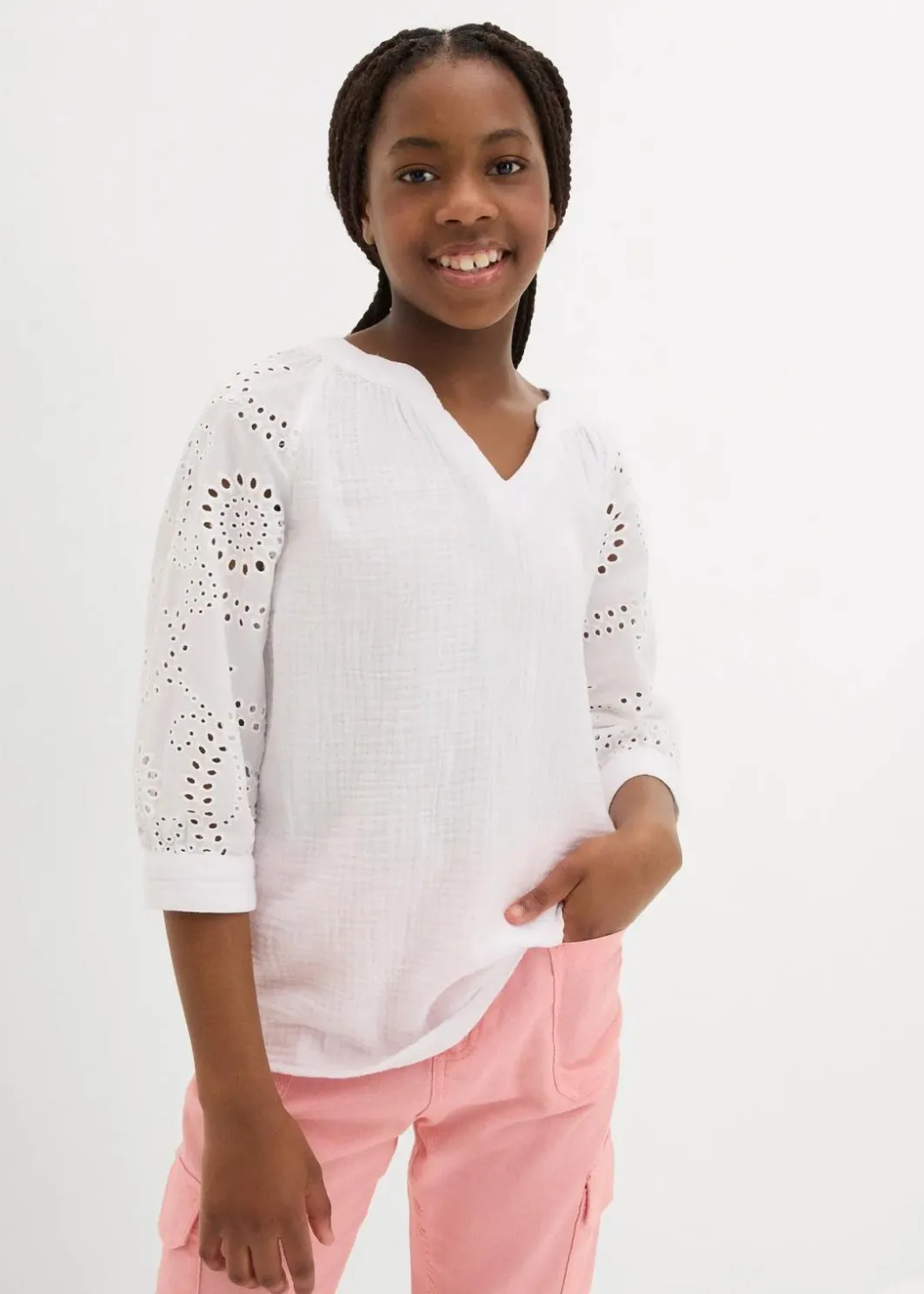 New Tunikabluse aus luftigem Musselin Kinder Mädchen 9-16 Jahre·Shirts & Blusen