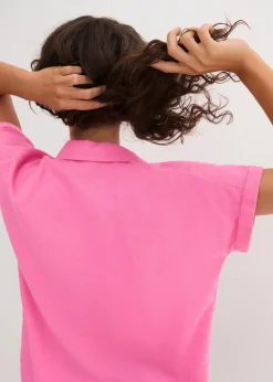 Tunikabluse aus luftigem Leinen-Mix Damen Bekleidung·Jacken & Mäntel|Blusen & Tuniken