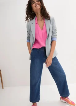 Tunikabluse aus luftigem Leinen-Mix Damen Bekleidung·Jacken & Mäntel|Blusen & Tuniken