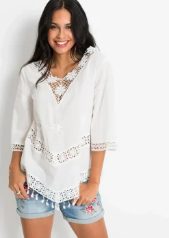 Sale Tunikabluse aus reiner Baumwolle Damen Bekleidung·Jacken & Mäntel|Blusen & Tuniken