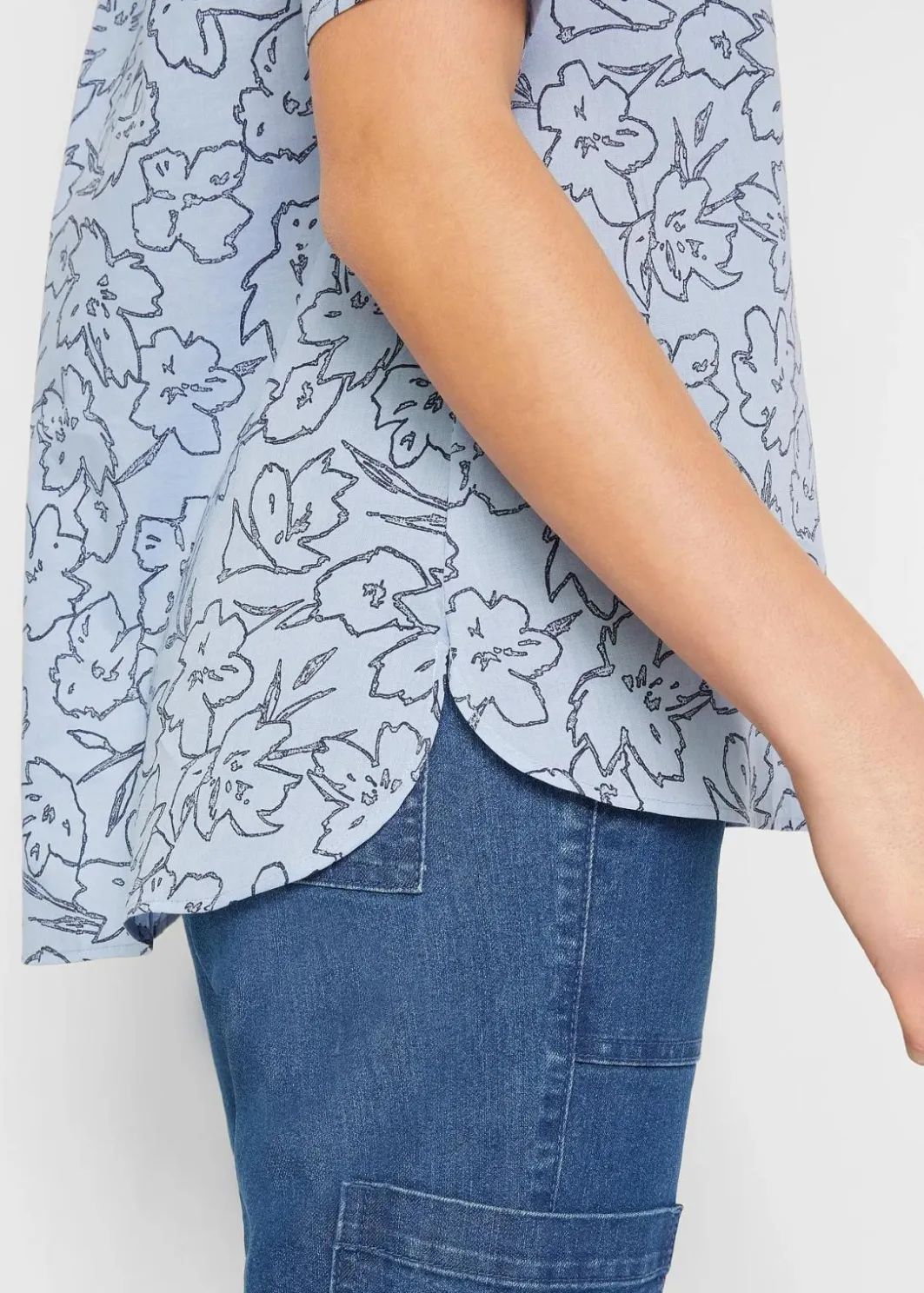 Clearance Tunikabluse aus reiner Baumwolle Damen Blusen & Tuniken