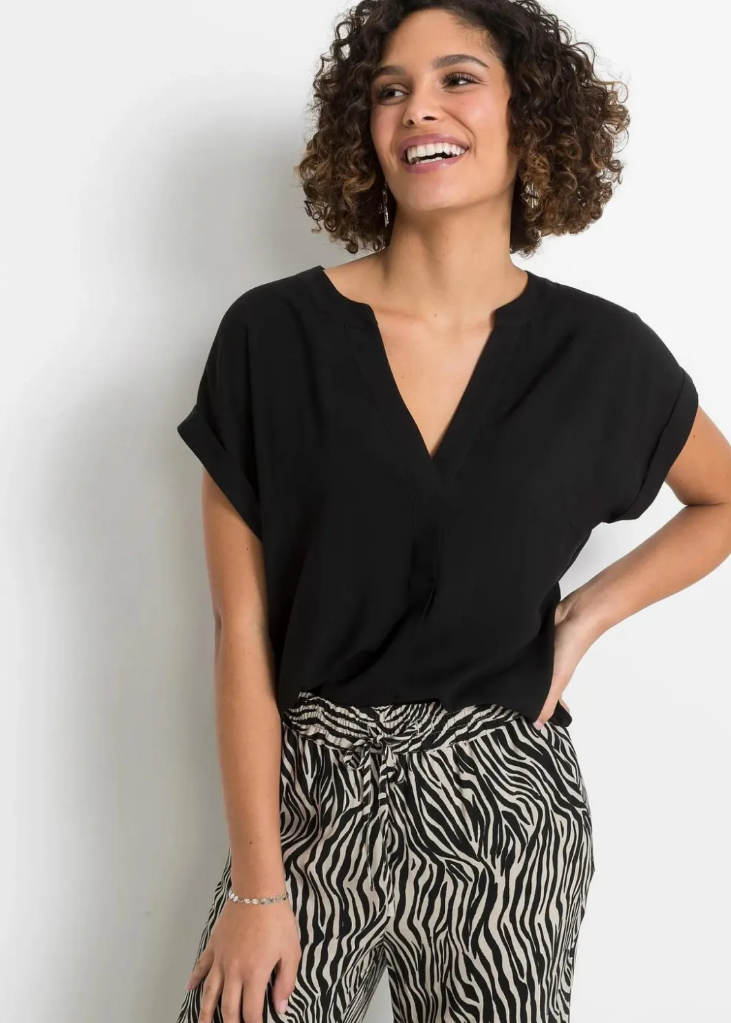 Damen bonprix Bekleidung·Jacken & Mäntel|Nachhaltigere Materialien|Tunikabluse aus reiner Viskose