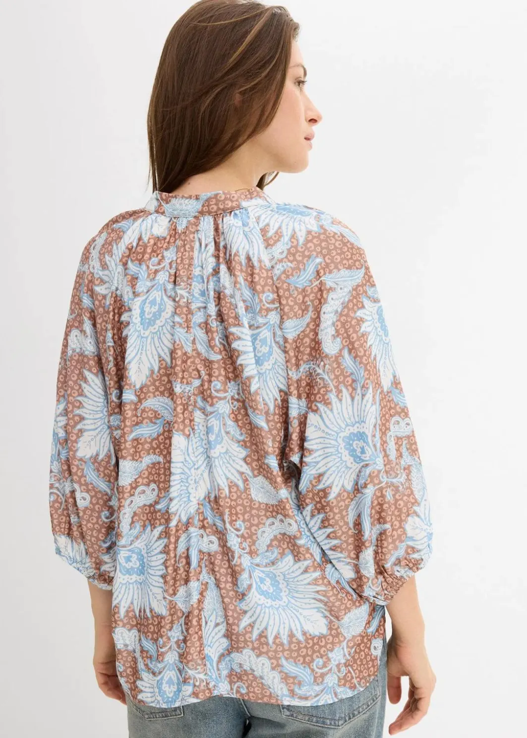 Damen bonprix Blusen & Tuniken|Bekleidung·Jacken & Mäntel|Tunikabluse aus softem Viskose-Mix