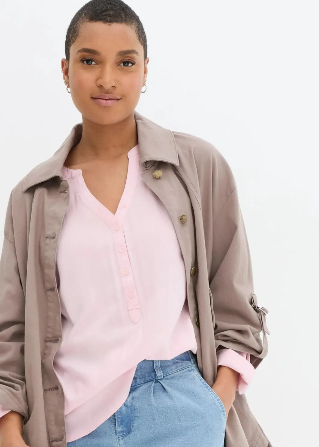 Damen bonprix Blusen & Tuniken|Nachhaltigere Materialien|Tunikabluse aus softer Viskose