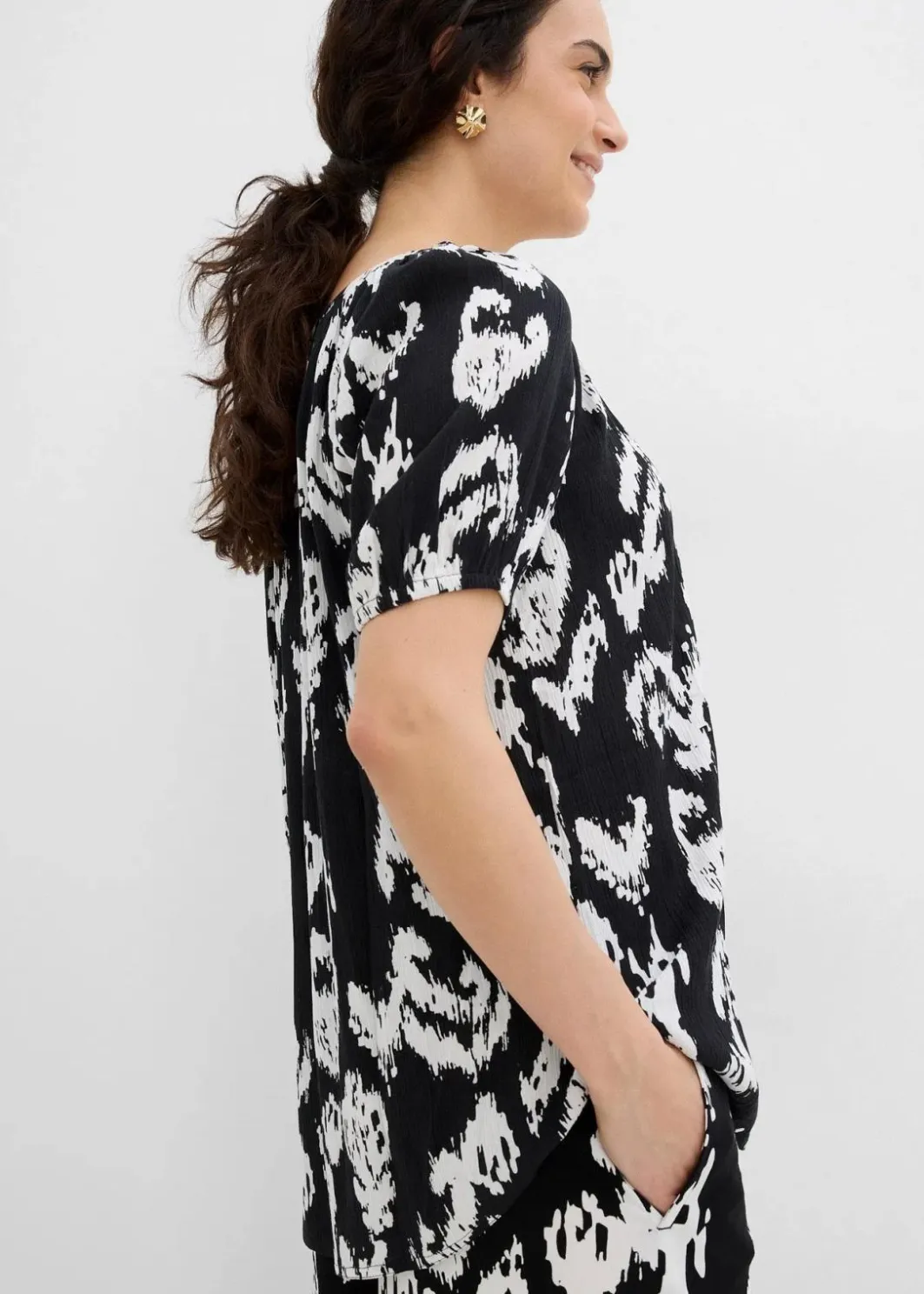 Hot Tunikabluse aus softer Viskose Damen Blusen & Tuniken|Zweiteiler & Sets