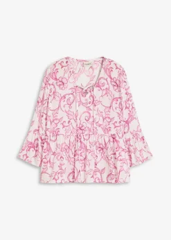 Damen bonprix Nachhaltigere Materialien|Blusen & Tuniken|Tunikabluse aus strukturierter Viskose