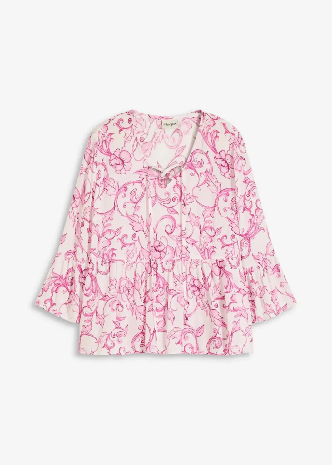 Damen bonprix Nachhaltigere Materialien|Blusen & Tuniken|Tunikabluse aus strukturierter Viskose