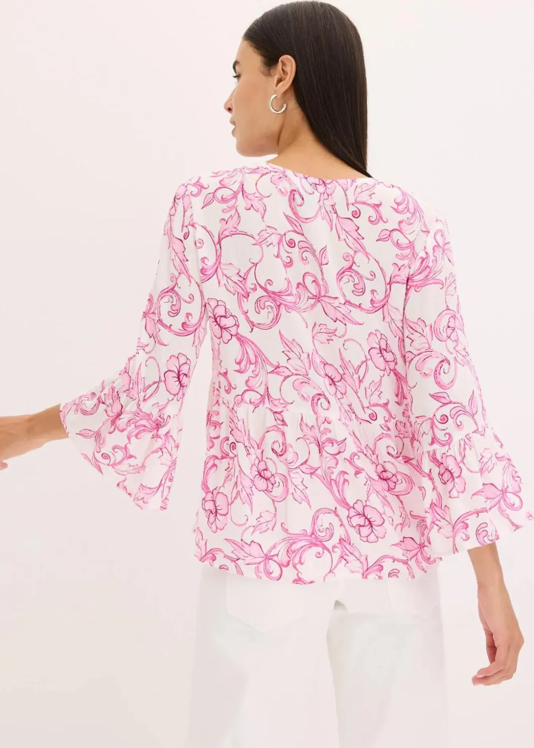Damen bonprix Nachhaltigere Materialien|Blusen & Tuniken|Tunikabluse aus strukturierter Viskose