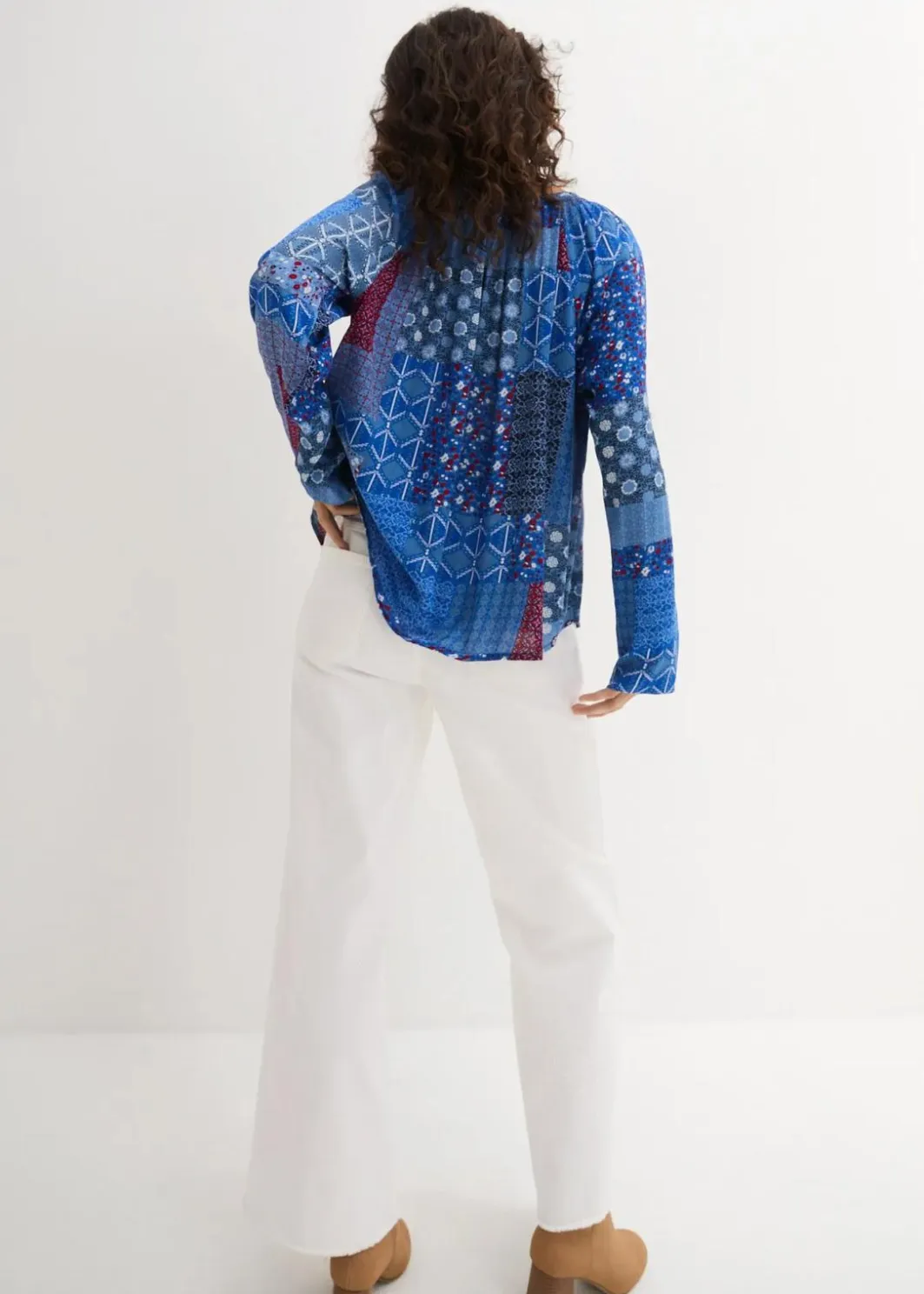 Clearance Tunikabluse, Crincle, Langarm Damen Bekleidung·Jacken & Mäntel|Blusen & Tuniken