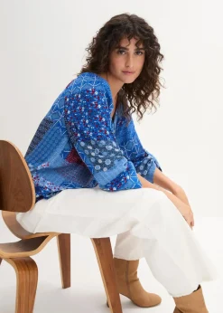 Clearance Tunikabluse, Crincle, Langarm Damen Bekleidung·Jacken & Mäntel|Blusen & Tuniken