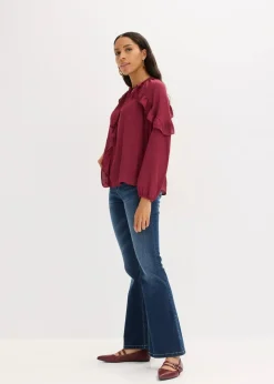 Damen bonprix Bekleidung·Jacken & Mäntel|Blusen & Tuniken|Tunikabluse mit Volants