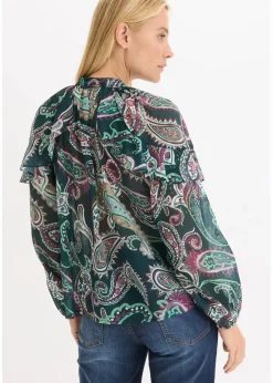 Damen bonprix Bekleidung·Jacken & Mäntel|Blusen & Tuniken|Tunikabluse mit Volants
