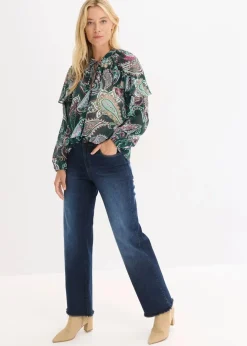 Damen bonprix Bekleidung·Jacken & Mäntel|Blusen & Tuniken|Tunikabluse mit Volants