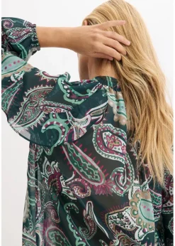 Damen bonprix Bekleidung·Jacken & Mäntel|Blusen & Tuniken|Tunikabluse mit Volants