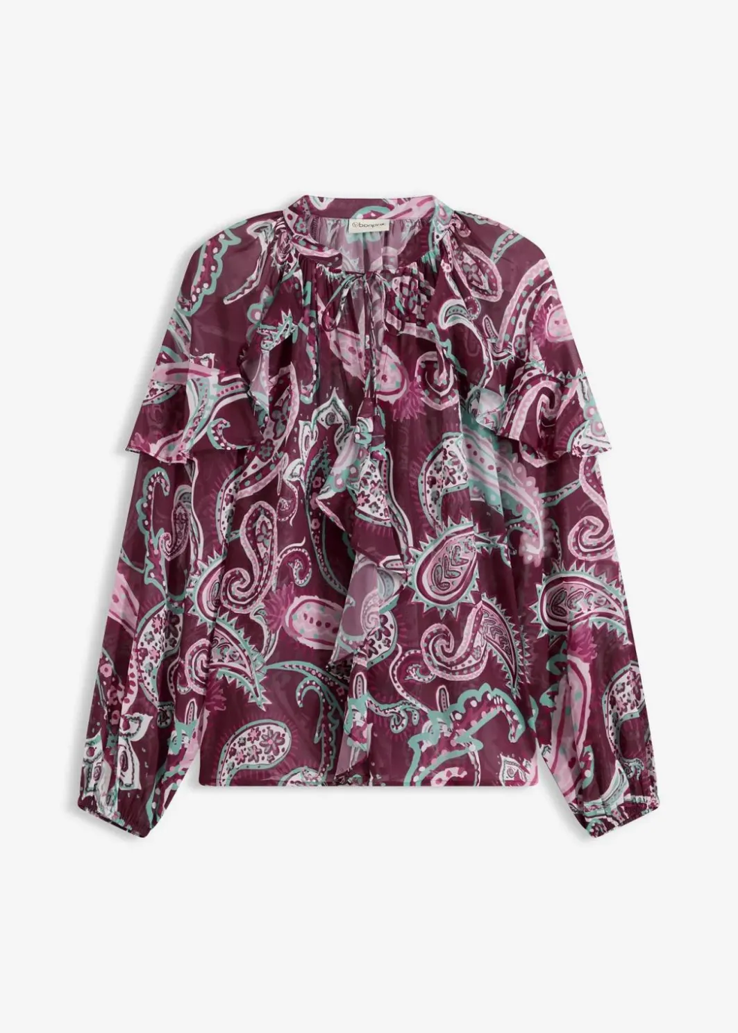 Damen bonprix Nachhaltigere Materialien|Blusen & Tuniken|Tunikabluse mit Volants
