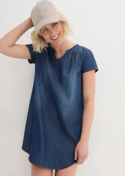Damen bonprix Bekleidung·Pullover & Strickjacken|Kleider|Tunika-Jeanskleid