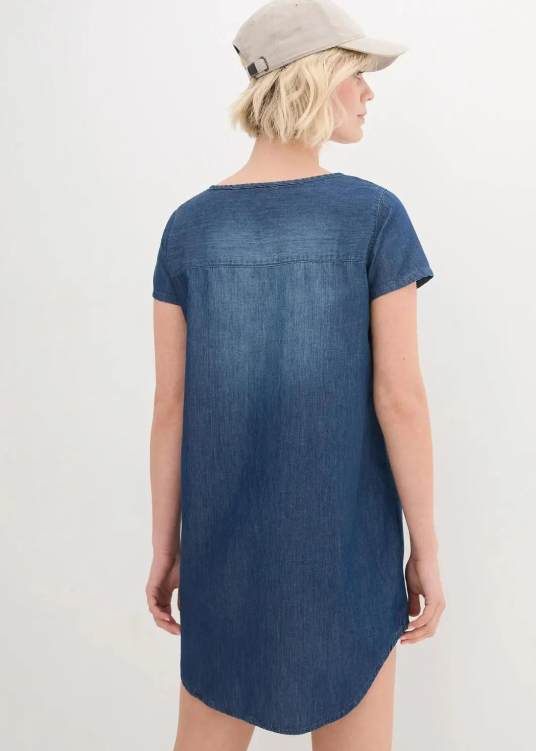 Damen bonprix Bekleidung·Pullover & Strickjacken|Kleider|Tunika-Jeanskleid