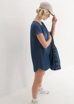 Damen bonprix Bekleidung·Pullover & Strickjacken|Kleider|Tunika-Jeanskleid