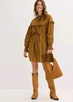 Damen bonprix Bekleidung·Pullover & Strickjacken|Kleider|Tunika-Kleid aus feinem Viskose-Mix