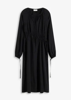 Clearance Tunika-Kleid aus fließendem Viskose-Mix Damen Kleider|Bekleidung·Pullover & Strickjacken
