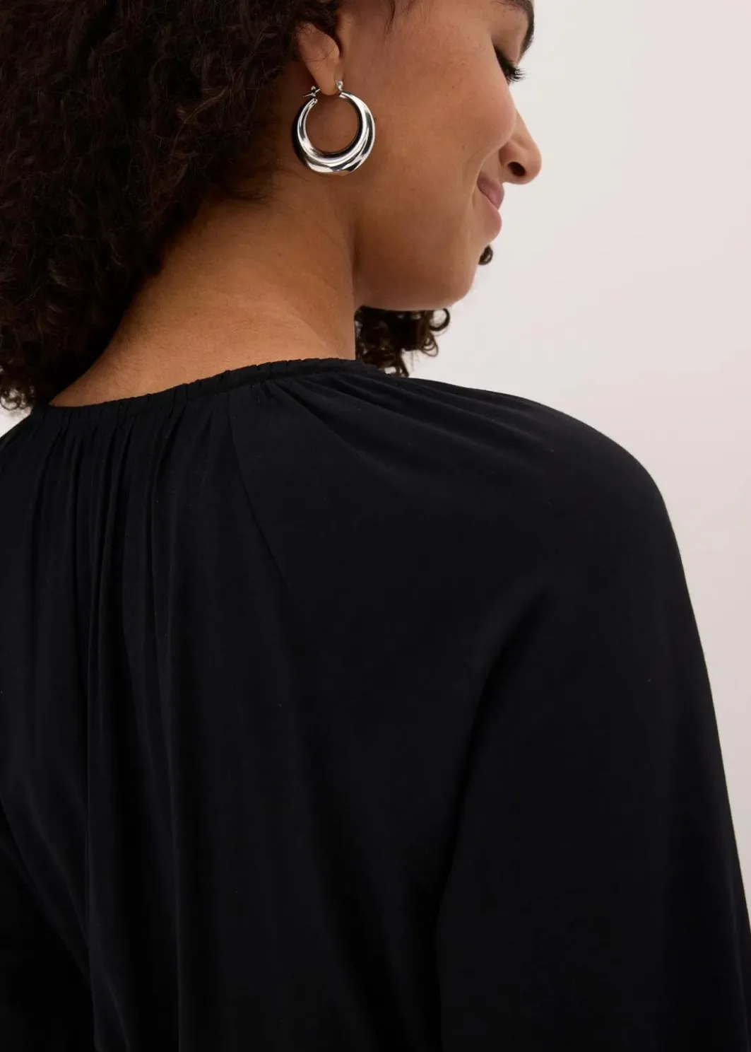 Clearance Tunika-Kleid aus fließendem Viskose-Mix Damen Kleider|Bekleidung·Pullover & Strickjacken