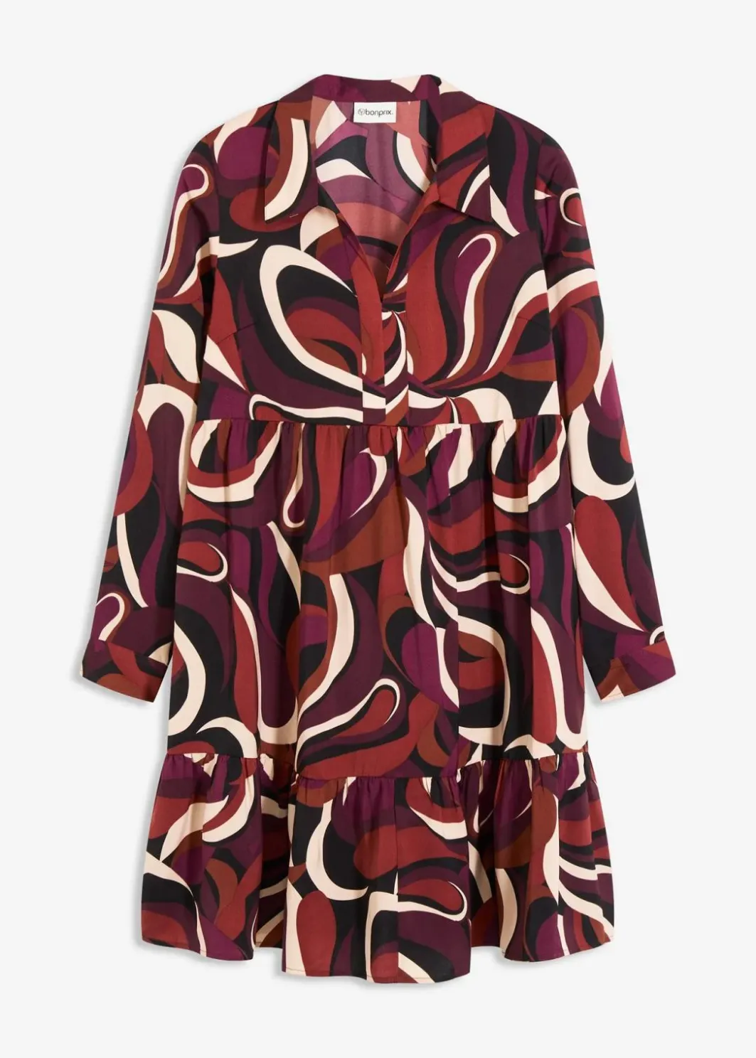 Best Tunika-Kleid aus fließendem Satin Damen Bekleidung·Pullover & Strickjacken|Kleider