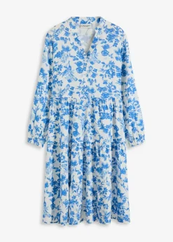 Damen bonprix Kleider|Bekleidung·Pullover & Strickjacken|Tunika-Kleid aus fließender Viskose