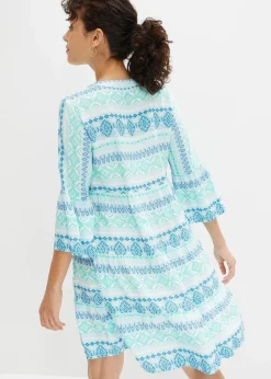 Outlet Tunika-Kleid aus fließender Viskose Damen Bekleidung·Pullover & Strickjacken|Kleider