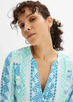 Outlet Tunika-Kleid aus fließender Viskose Damen Bekleidung·Pullover & Strickjacken|Kleider
